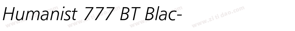 Humanist 777 BT Blac字体转换